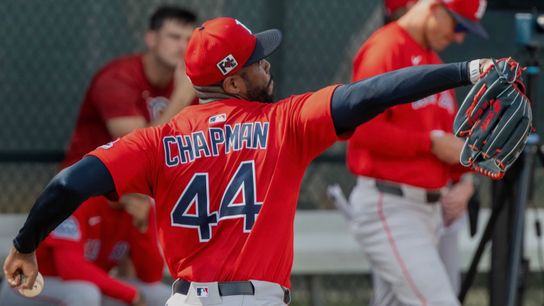 As Opening Day roster battles rage on, Aroldis Chapman appears to be the Red Sox next closer taken at BSJ Headquarters (Red Sox)